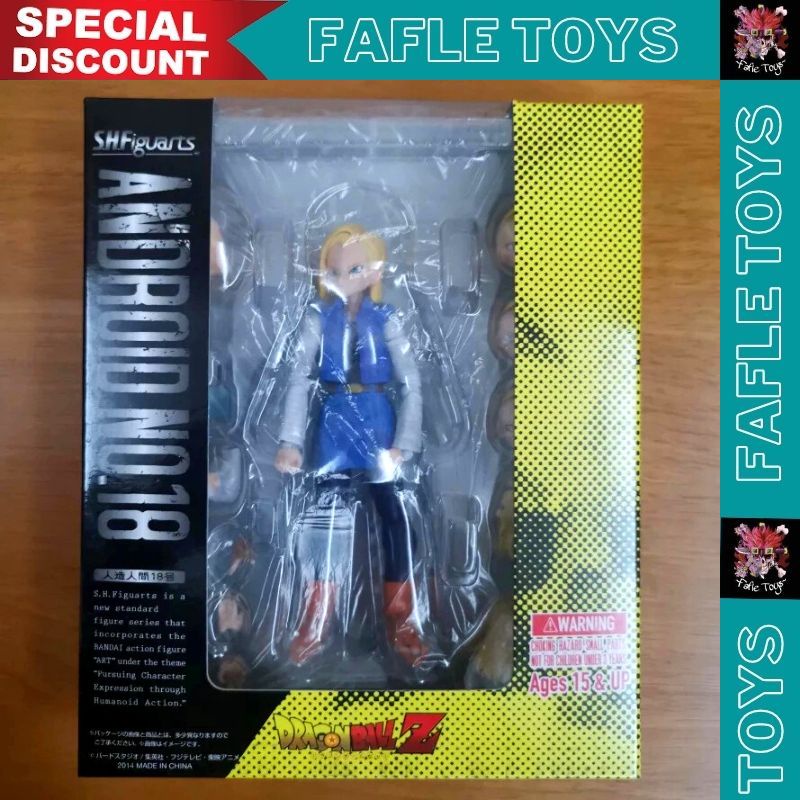 SHF Figuarts Dragon Ball Z Cell Saga Humanoid Android 18 Figure / SHF Figuarts Android no 18 Dragonb