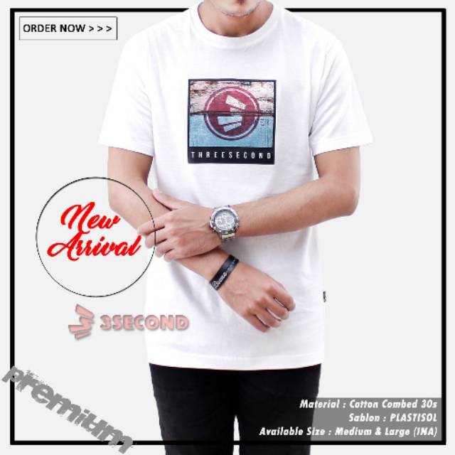 Kaos distro pria three second