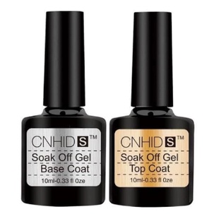 CNHIDS top coat &amp; base coat 10ml soak off uv led gel polish kutek