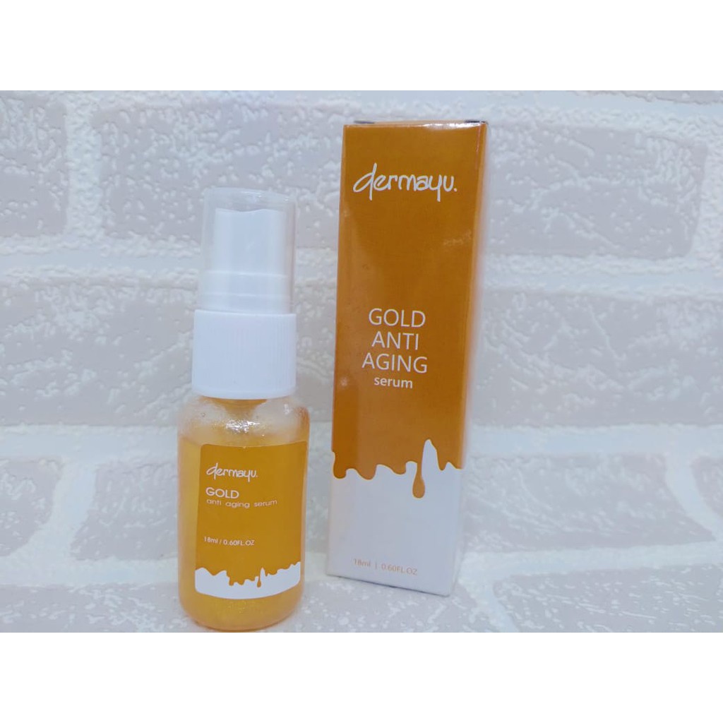 [ORI] Dermayu Serum Kecantikan Wajah Gold Anti Aging Ampuh Mengatasi Penuaan Dini Original BPOM 18ml