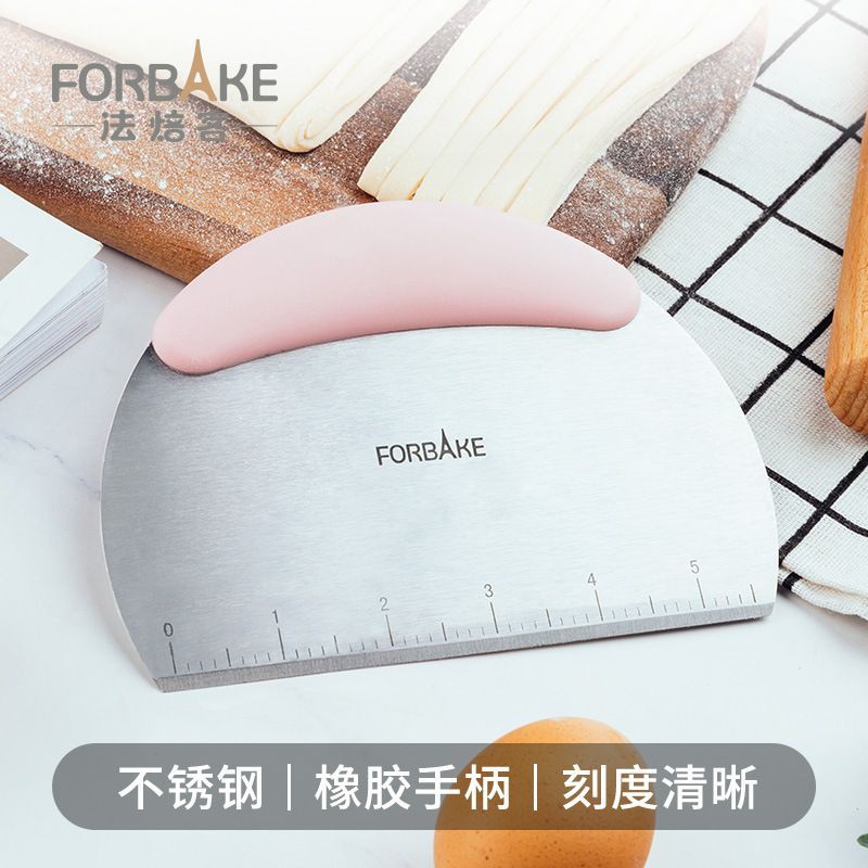 Forbake stainless oval dough cutter / alat potong adonan roti