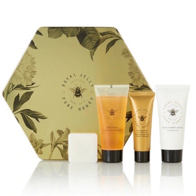 SALE EXP JUN 2022 - M&S Gift Set Marks & Spencer ROYAL JELLY Hexagonal Tin Set Hadiah Kado Wanita