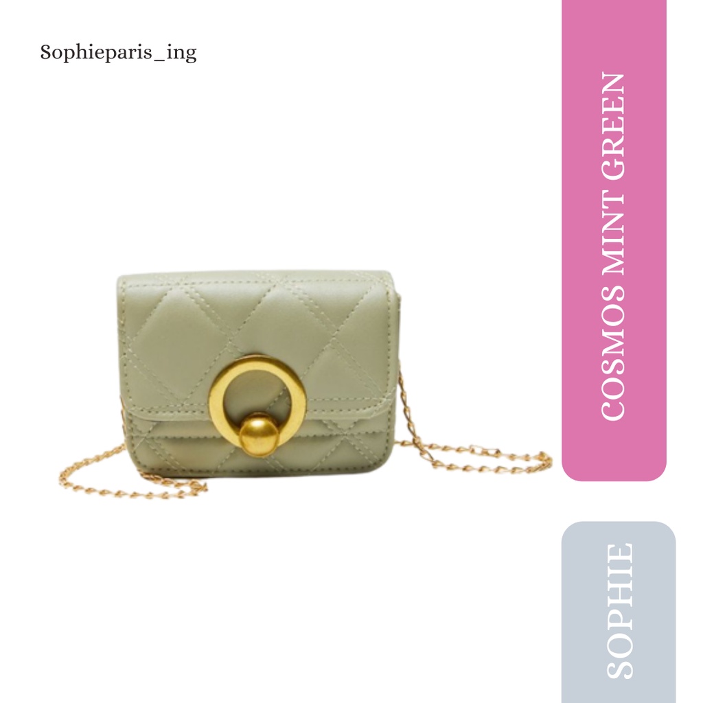 TAS KECIL COSMOS MINT GREEN  IT8229G2  TAS WANITA TAS KECIL MINI BAG SOPHIE MARTIN