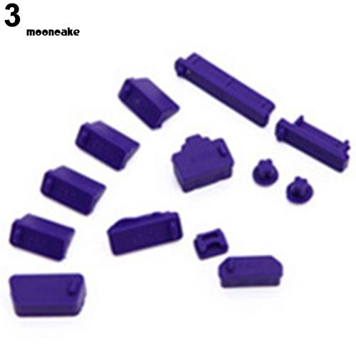 ☼Bulan Sabit☼13pcs / Set Plug Penutup Port Laptop Universal Bahan Silikon Anti Debu