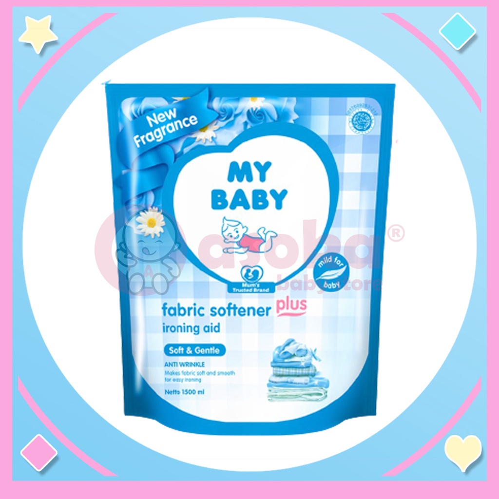 MY BABY Fabric Softener Plus Ironing Aid New Fragrance Soft &amp; Gentle1500 mL Pelembut Pakaian Bayi