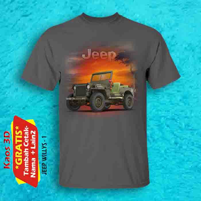 KAOS MOBIL KLASIK JEEP WILLYS