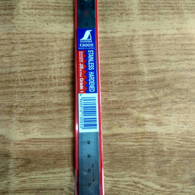 

SHINWA 13005 penggaris Stainless hardened 150mm 15cm