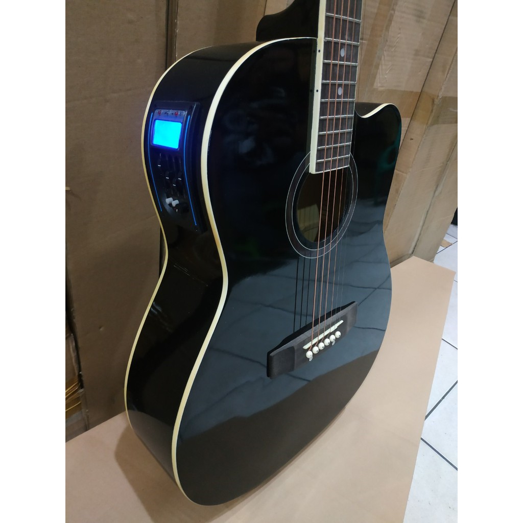 Gitar Akustik Elektrik Merk Cowboy Original Tipe AW-106 Equalizer Tuner LC PRENER Murah Jakarta