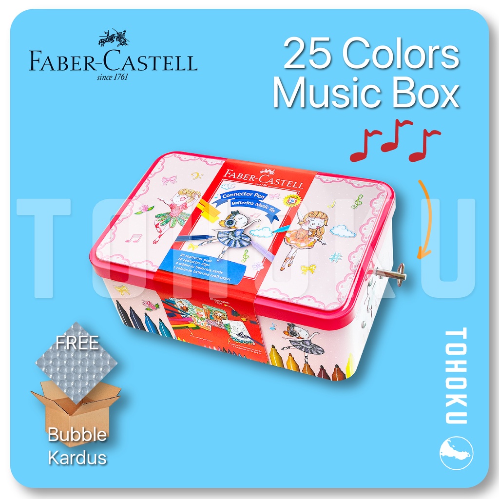 

(Pack Aman) Spidol Warna + Music Box - Faber Castell Balerina