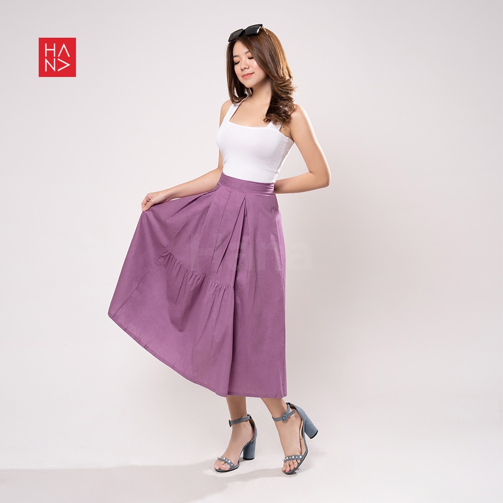 HanaFashion JKT - Casual Midi Skirt Rok Kerja - SK035