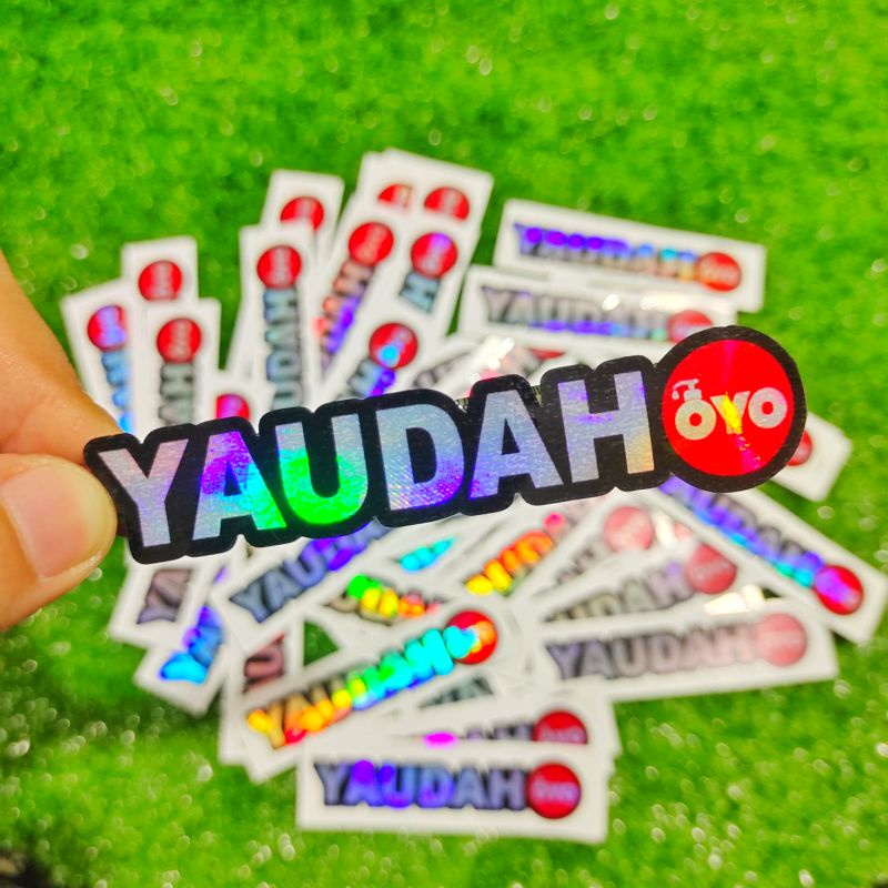 stiker yaudah oyo hologram premium