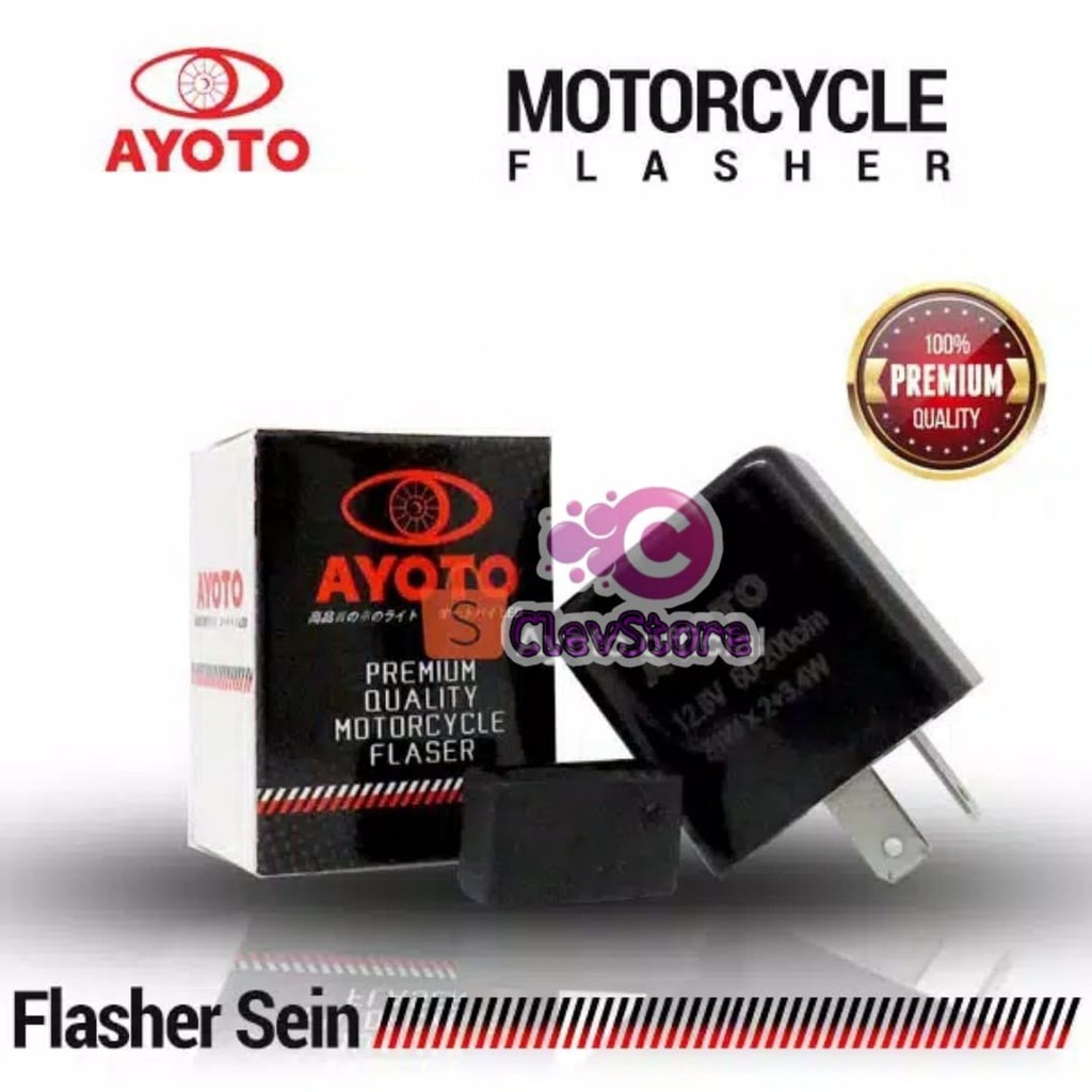 Flasher Sein Sen Relay Sign LED AYOTO 12V Stel Cepat &amp; Lambat