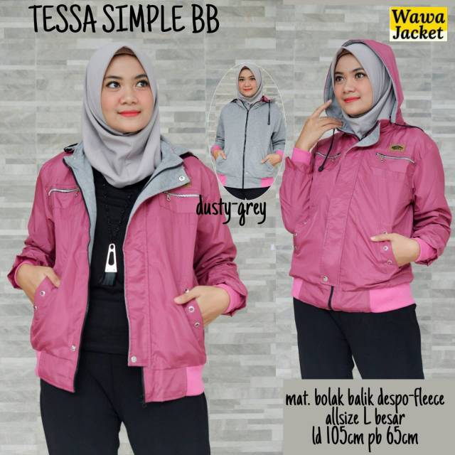 JAKET WANITA TESSA SIMPLE BB OUTDOOR BY WAWA JACKET BTC