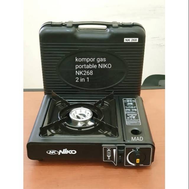 Niko NK-268 Kompor Gas Stove Portable Satu Tungku Kaleng Tabung LPG