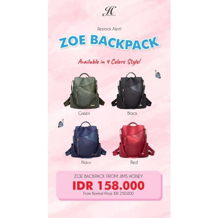 Tas ransel jimshoney zoo bags