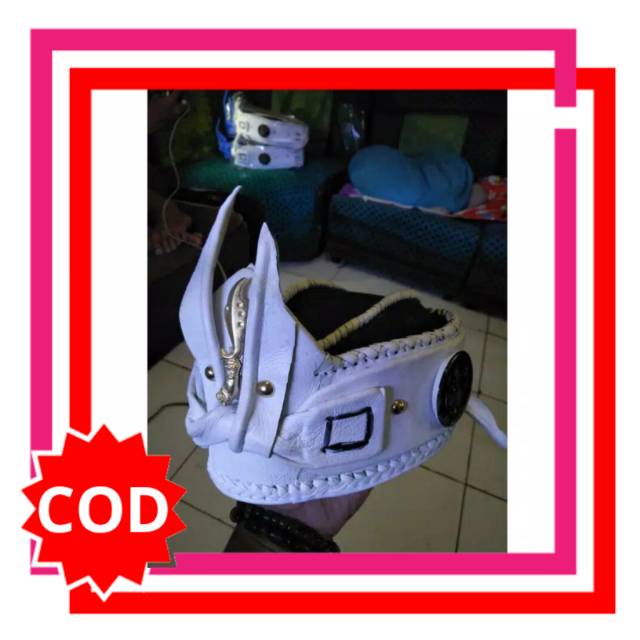 Totopong Iket Kepala Sunda Kulit Asli Blangkon Sunda Makuta Wangsa Cirebon  Kujang Siliwangi