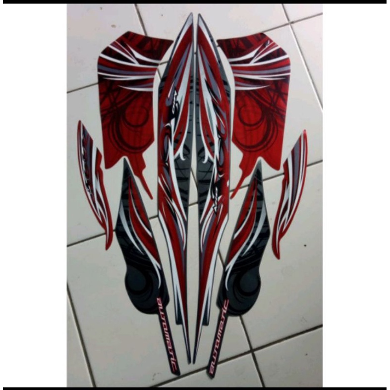 stiker striping mio soul 2009 2010 hitam merah