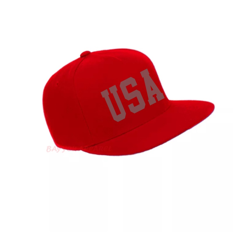 Topi Snapback USA Distro Keren - topi Snapback USA Logo warna Silver/ Bayar Ditempat