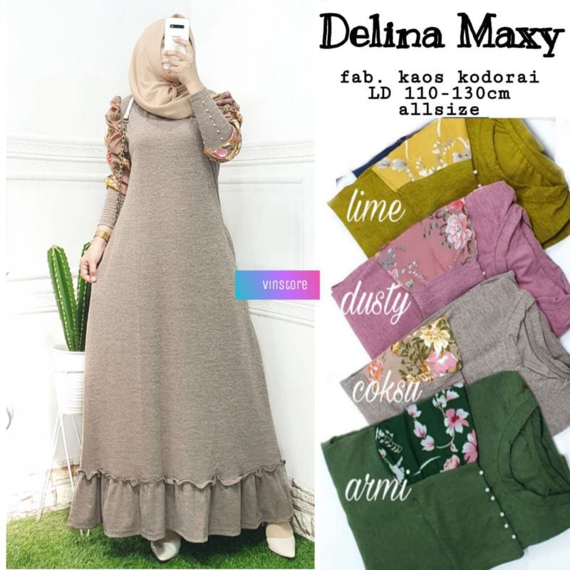 Cod Acha Maxy/gamis muslim/baju muslim/dress pesta/gamis adem/gamis katun mix outer ceruty/gamis Pol