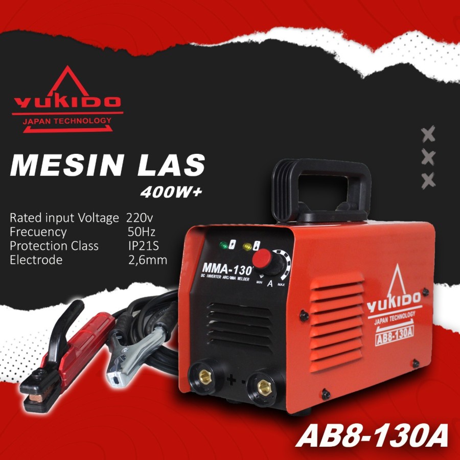 MESIN TRAVO LAS INVERTER DRY 130A EDON 450W YUKIDO MESIN LAS 400W+