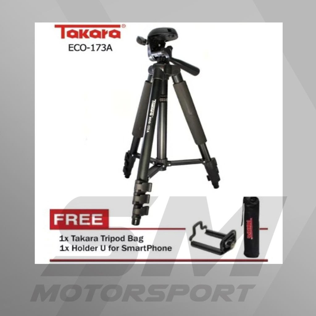 Tripod TAKARA ECO 173a Plus Holder Untuk Camdig, Actioncam dan Hp