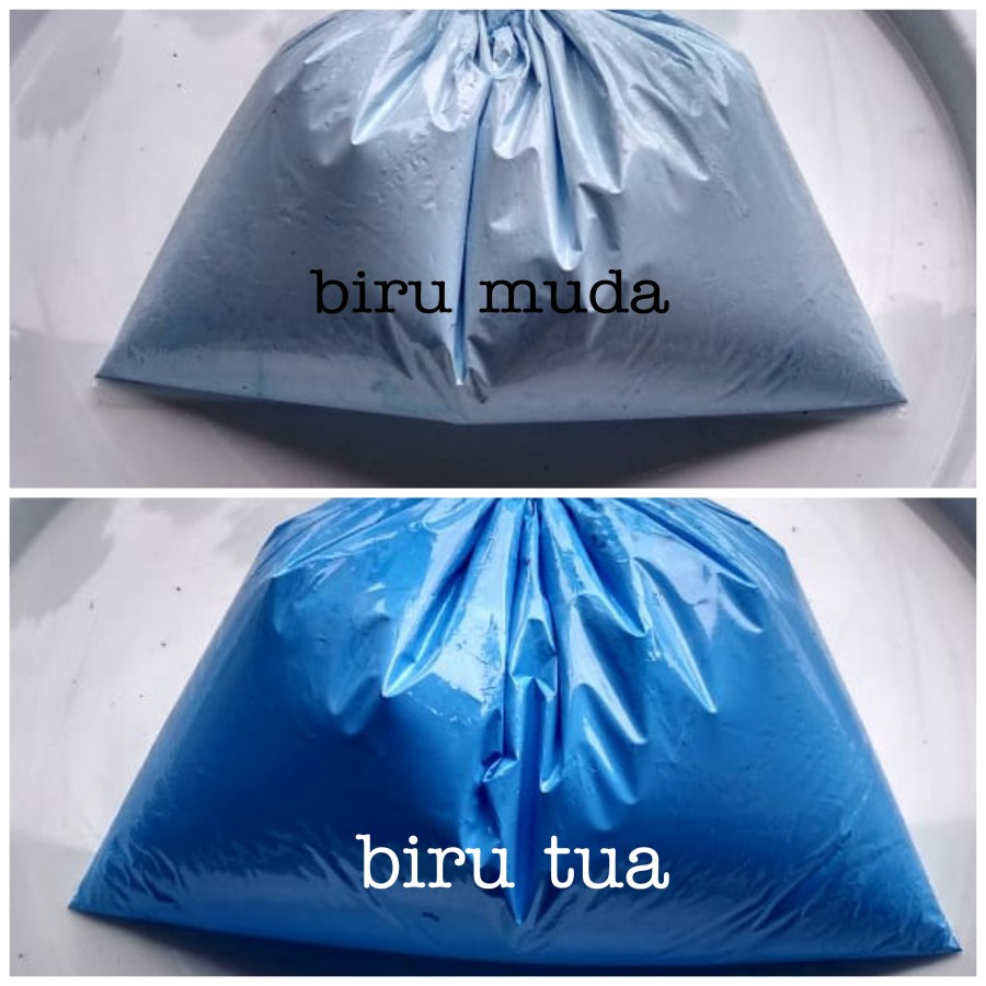 Cat tembok kiloan super warna biru - Biru Muda
