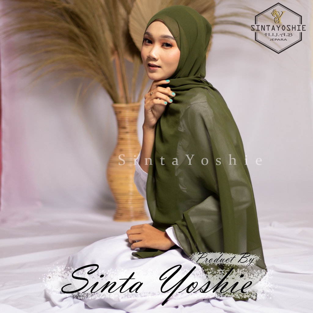 Sintayoshie-Jilbab Pashmina Ceruty Baby Doll Premium 180 x 75