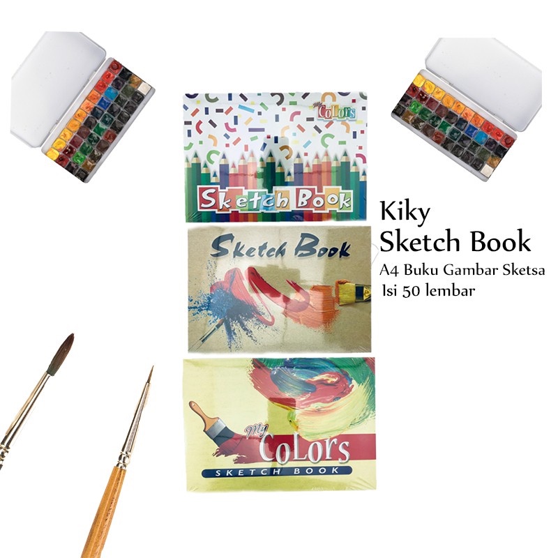 Kiky / Sketch Book A4 / Buku Gambar Sketsa / Isi 50lembar