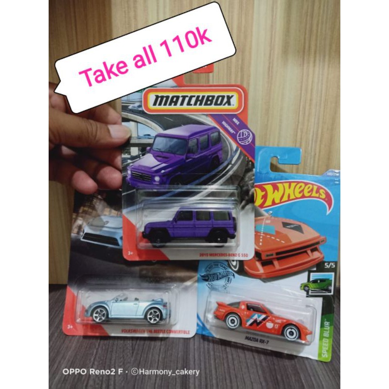 Hot Wheels Matchbox Paketan Mercedes Benz Volkswagen Beetle Mazda RX 7