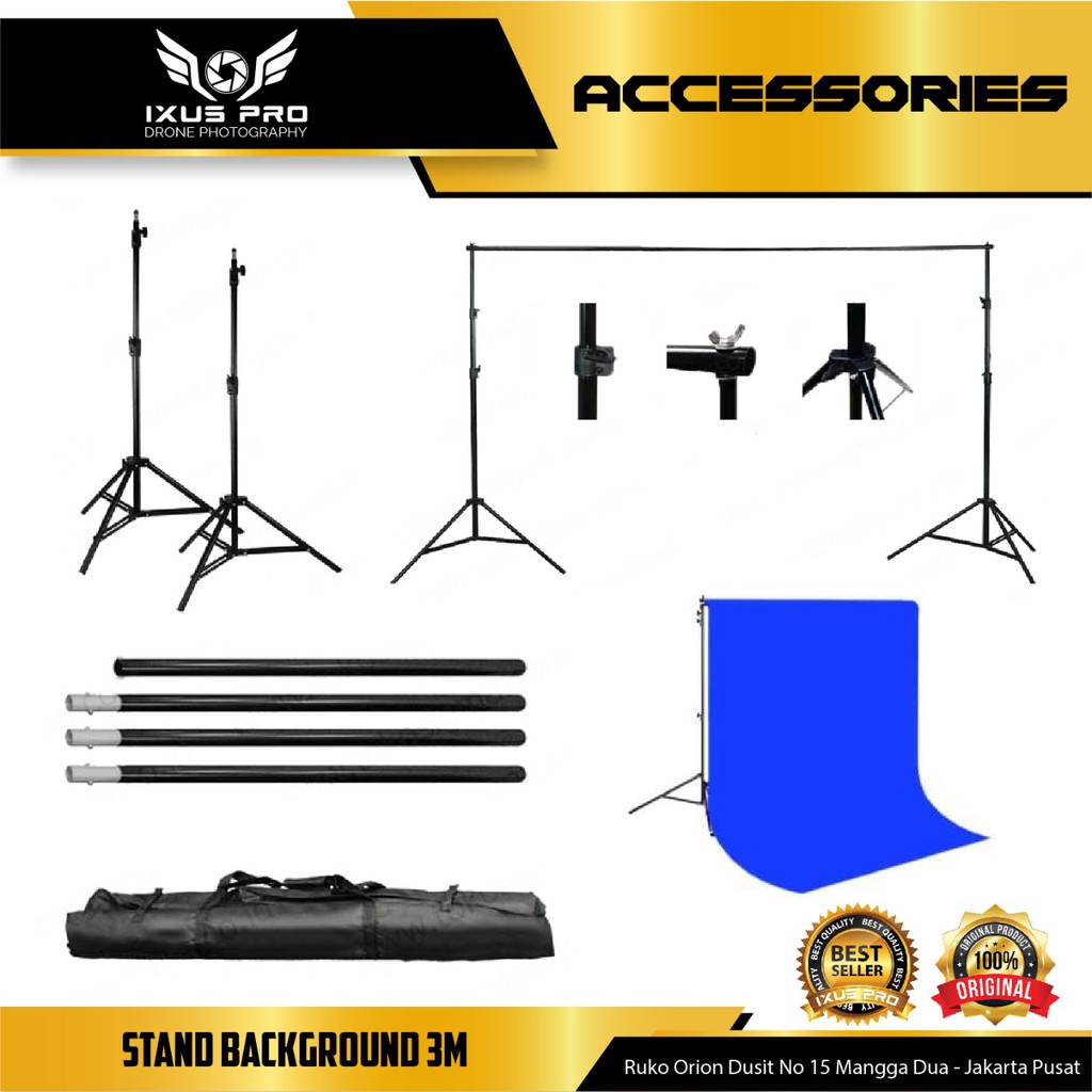 Tiang Background Photo Studio Kit Indoor Photography - Stand Background