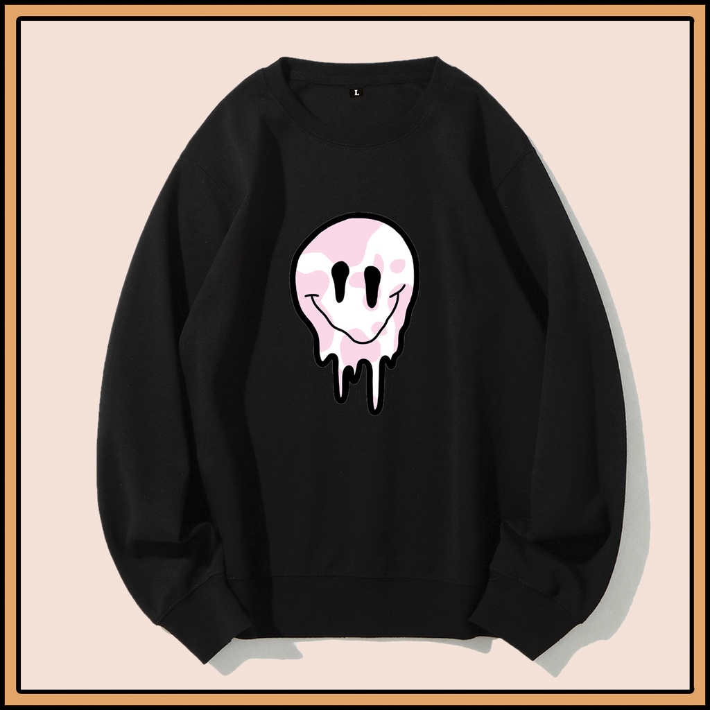 CALVIERO SHOP - BAJU SWEATER WANITA ATASAN FACE MELT  SWEATER DEWASA BRAND ANIME SWEATER HODDIE FASHION CITAYEM SCBD FASHION WEEK FASHION VIRAL TIKTOK