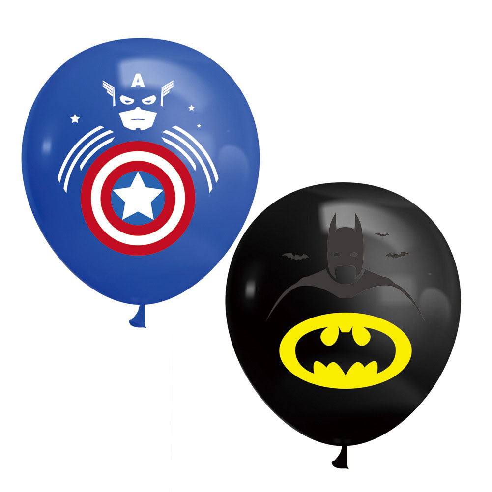 Balon Latex 12 &quot;Desain Superhero Batman Iron Man Hulk Justice League Untuk Dekorasi Pesta