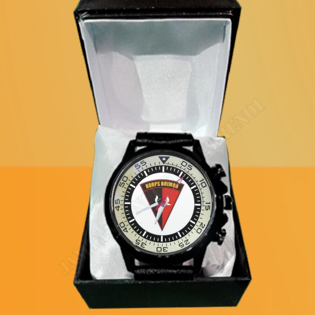 JAM TANGAN KORPS BRIMOB LOGO CUSTOM KEREN