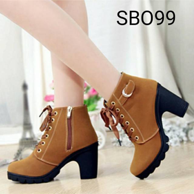 Boots Heels Wanita.