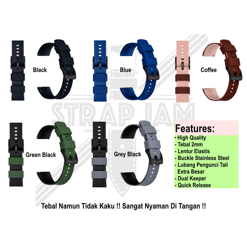 HNN Tali Jam Digitec Lite / Boost / Beat - Strap 20mm Silikon Rubber