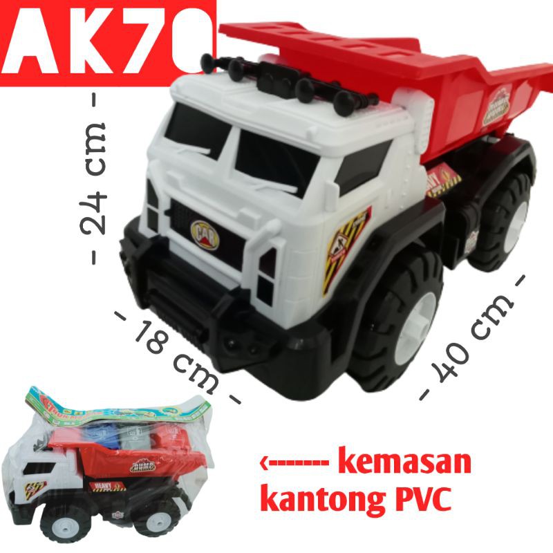 AK-70 - MAINAN MOBIL TRUK BAK SAMPAH BESAR / TRUCK COMPACTOR SAMPAH KUNCI RING 3 BAK SAMPAH AK70