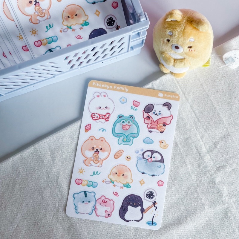 

PIKKEBYN Sticker Sheet - Pikkebyn Family