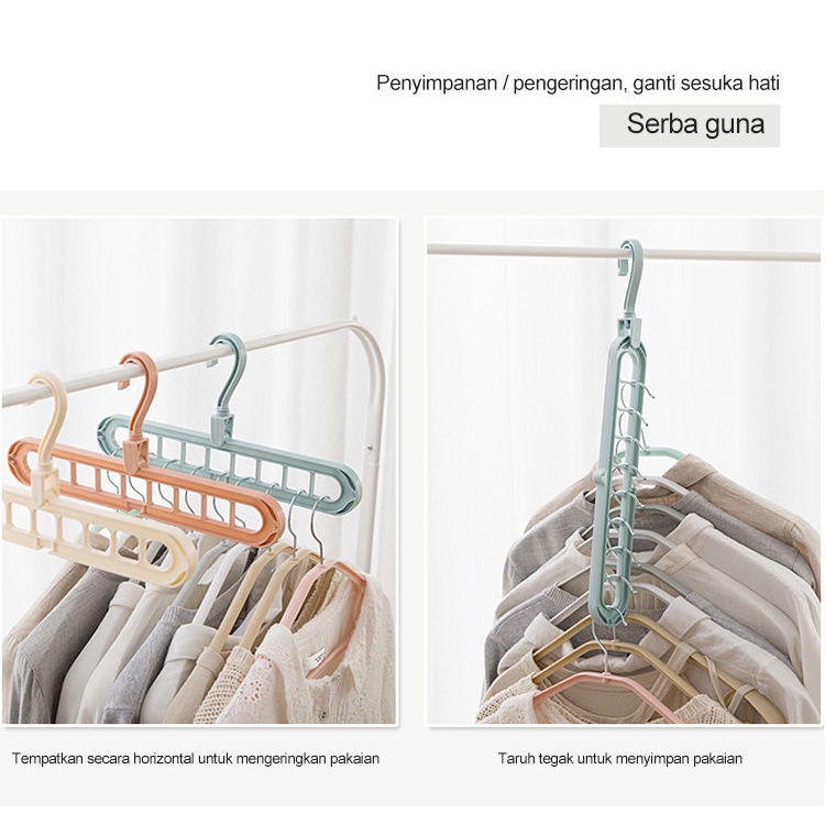 [Saucezhan]Gantungan Baju Multifungsi/ Magic Hanger/ Gantungan Baju Ajaib