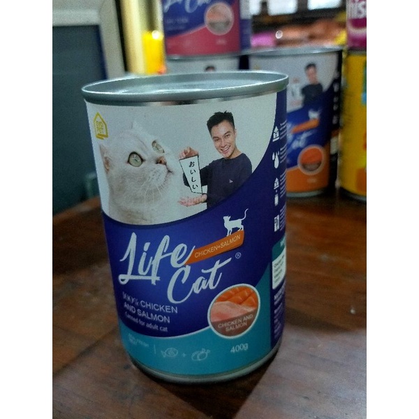 Life Cat Kaleng Adult Chicken And Salmon 400 gram - Makanan Basah Kucing