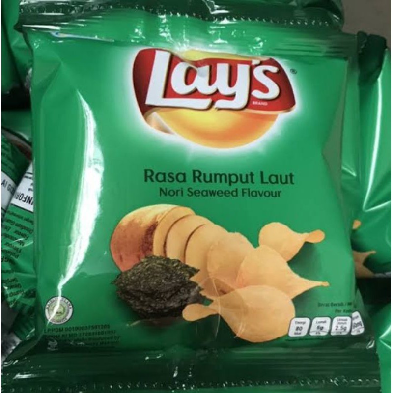 

Lays Rasa Rumput Laut 14 gr Cemilan Makanan Ringan Free Bubble Wrap