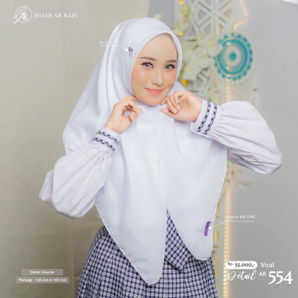 Hijab Arrafi || Hijab || AR554 || Voal || AgenHijabTayu