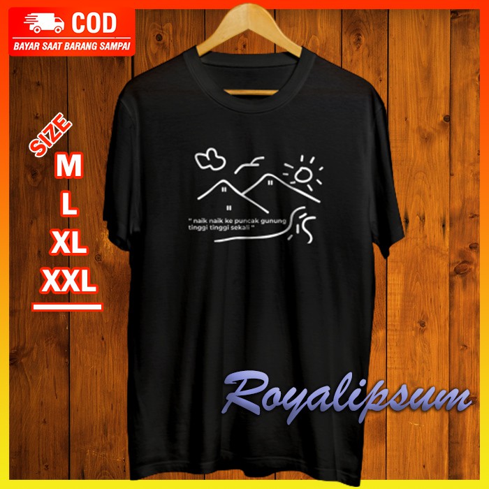 Kaos Baju Tshirt Distro Outdoor Premium Gambar Pendaki Gunung Alam Oversize Jumbo Pria Wanita XL XXL