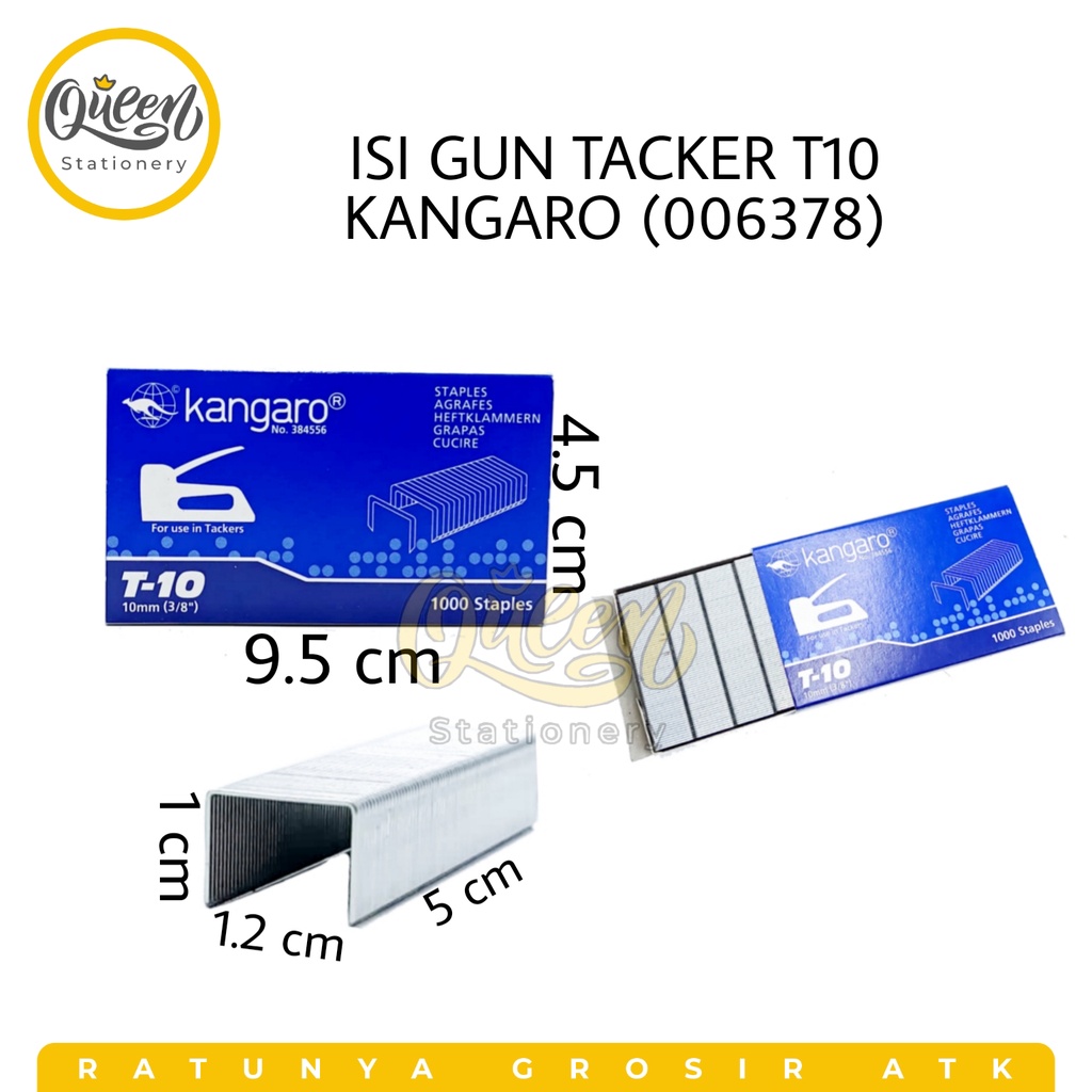 

1 KOTAK KECIL ISI GUN TACKER T10 KANGARO / ISI STAPLES TEMBAK / ISI STAPLER TEMBAK (006378)