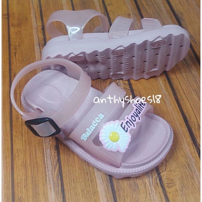 *NEW* Sandal Karet Tali Belakang Anak Bayi Perempuan BALACCA 044B Bunga Matahari