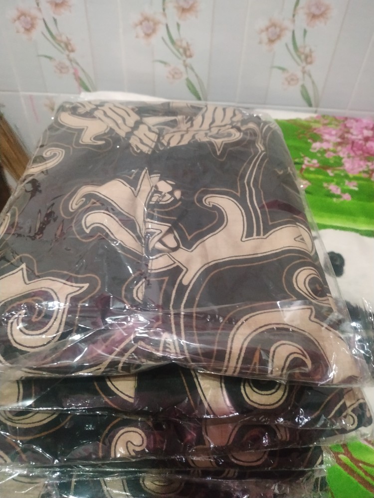 Batik Tunik Shibori Jumputan Terbaru Size S-3l / Hrb026 Yelbor Navbor / Biru Putih