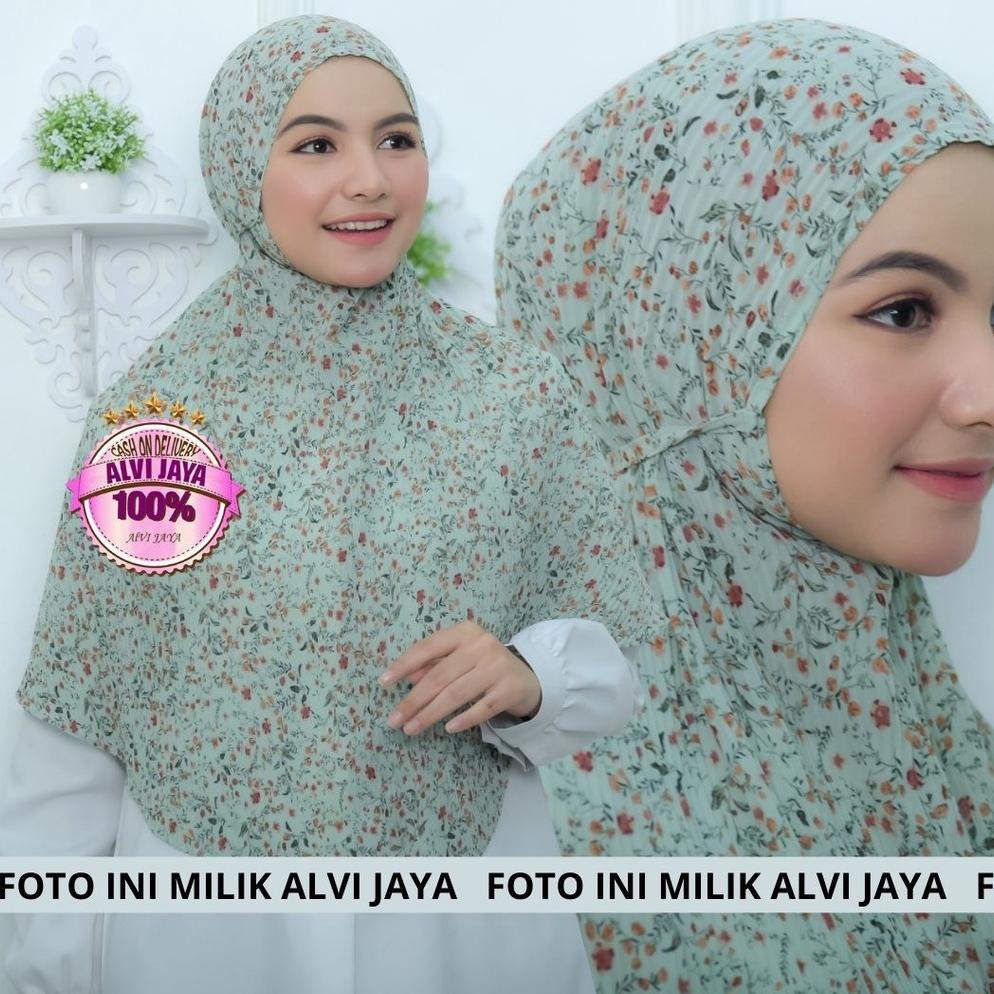 Jilbab Bergo Plisket Motif / Terbaru Bergo Plisket Motif / Kerudung Instan Bergo Plisket Motif