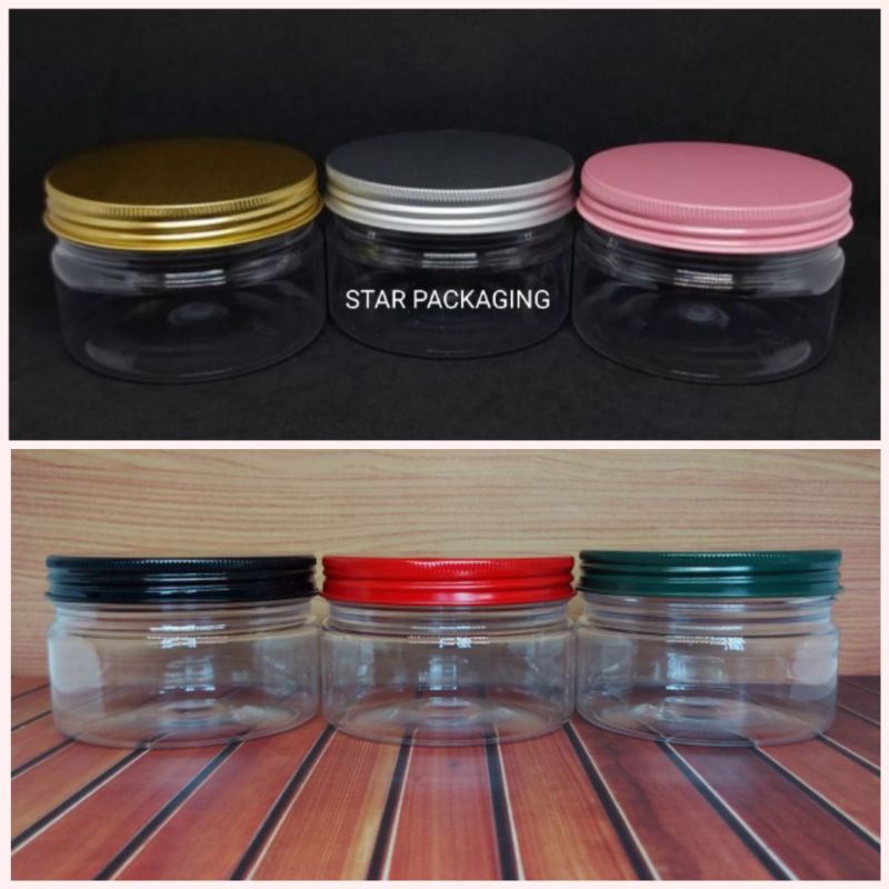 Toples 300ml Tutup Aluminium Rose Gold Toples Plastik 300ml Tutup Alumunium Silver Toples Kue Kering