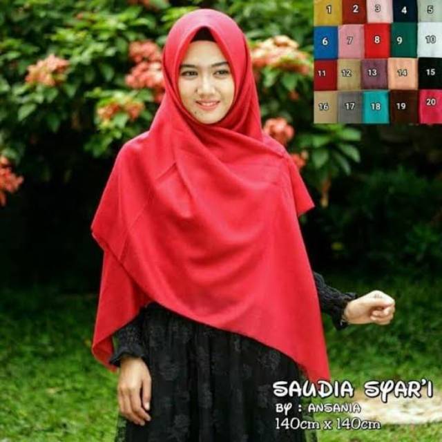 Jilbab segiempat saudia jumbo