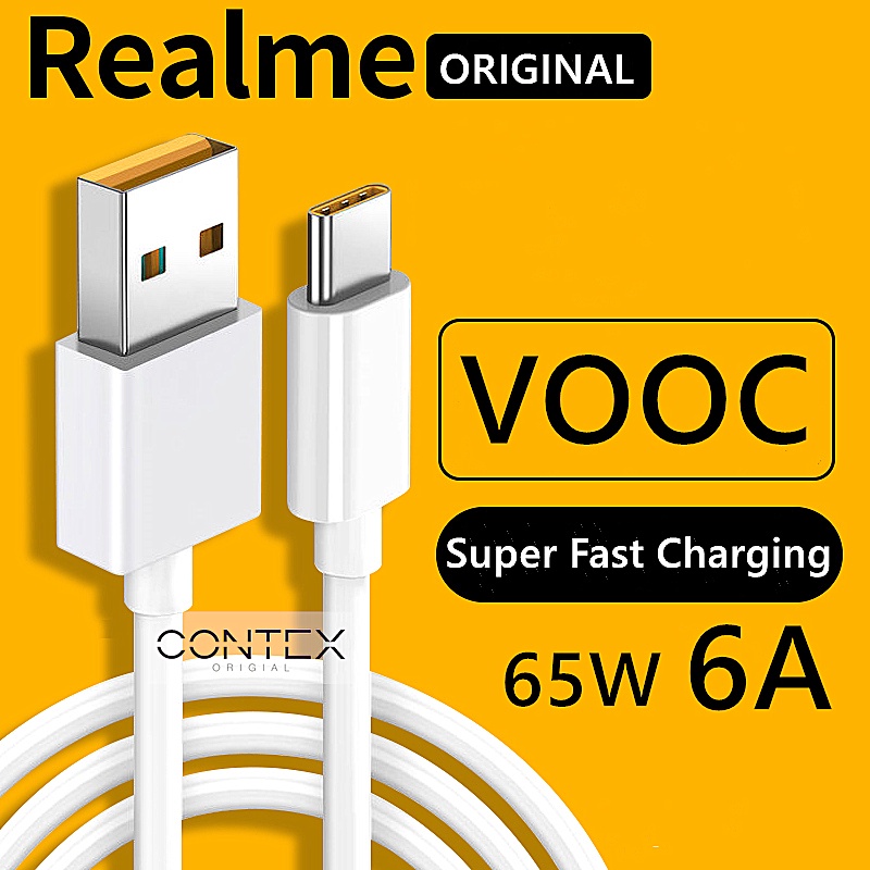 Realme Vooc Kabel Data Original100% Fast Charging Micro USB Type C USB 2A 6.5A