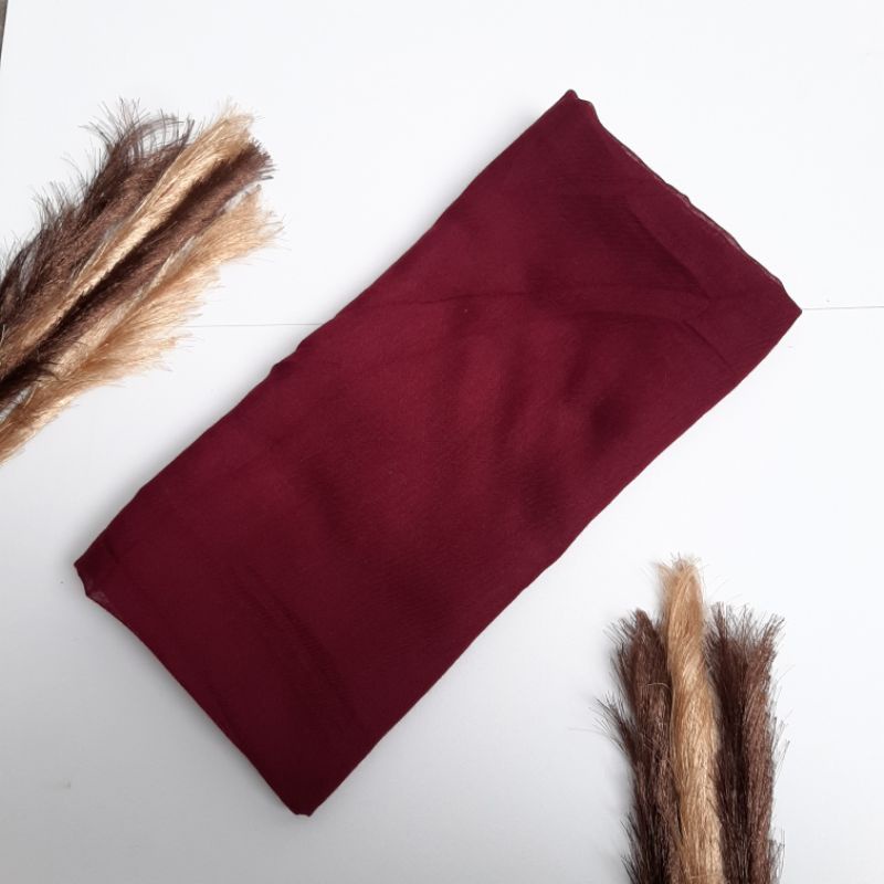 SEGIEMPAT PARIS POLOS PREMIUM AZARA | ANTI LETOY | PARIS VOAL | KERUDUNG MIRACLE MURAH | HIJAB JILBAB SQUARE | JILBAB SEMI PREMIUM SEKOLAH-Deep Maroon